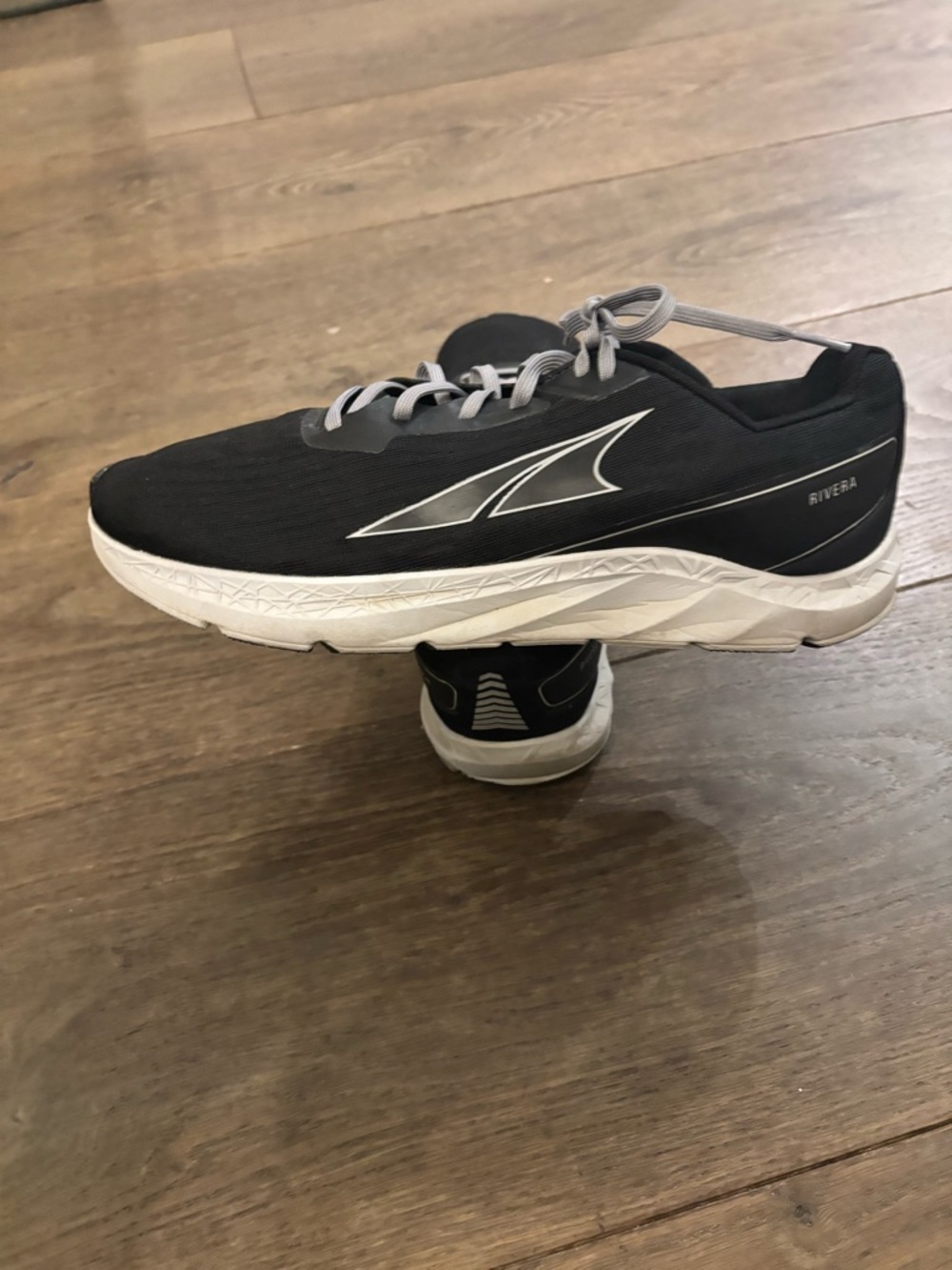 Altra Black Running Sneakers with White Midsole and Gray Accents